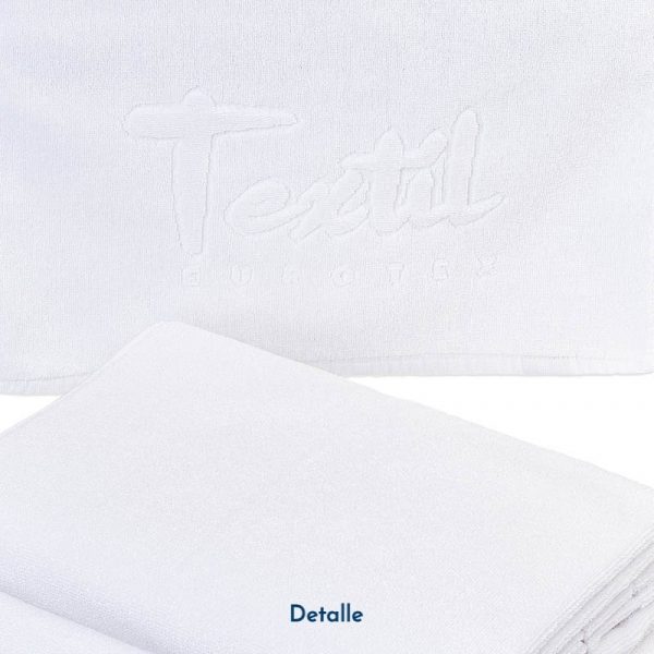 toalla algodon logo tejido detalle