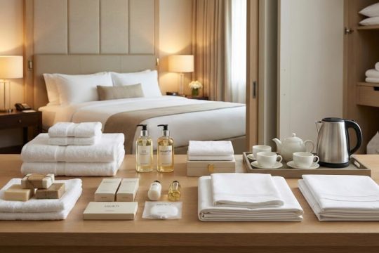 tipos de suministros en un hotel