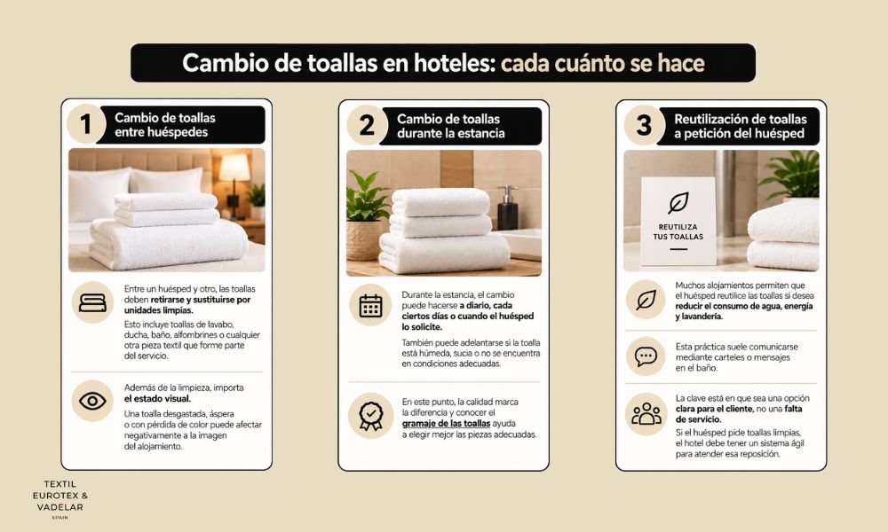 cada cuanto se hace cambio de toallas en hoteles